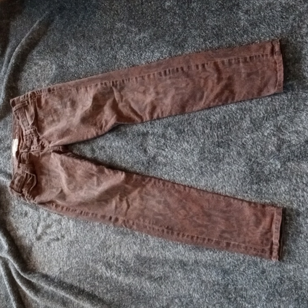 Current/Elliott ankle skinny cinnamon python jeans